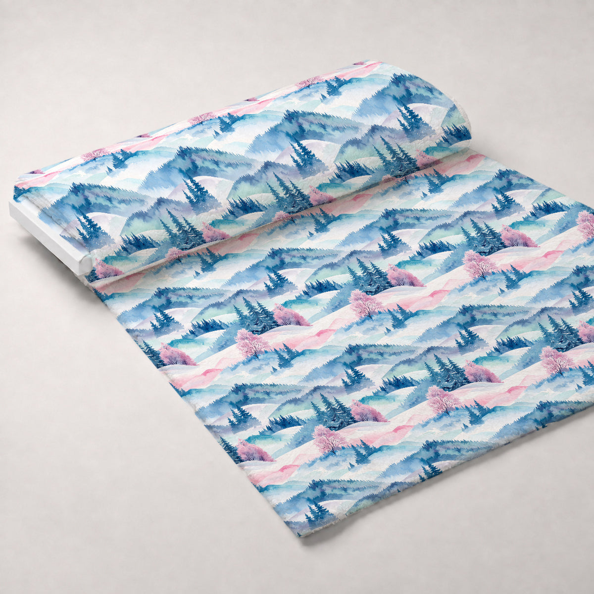 Blush Alpine Reverie Pattern 21 Minky Fabric — plush minky unrolled bolt preview (mv-minky-v1:bolt)