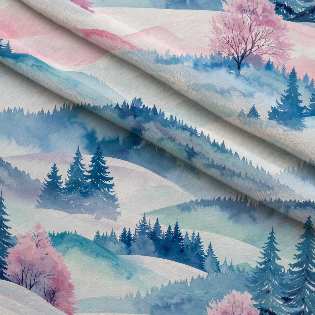 Blush Alpine Reverie Pattern 21 Minky Fabric — plush minky folded close-up preview (mv-minky-v1:lying)