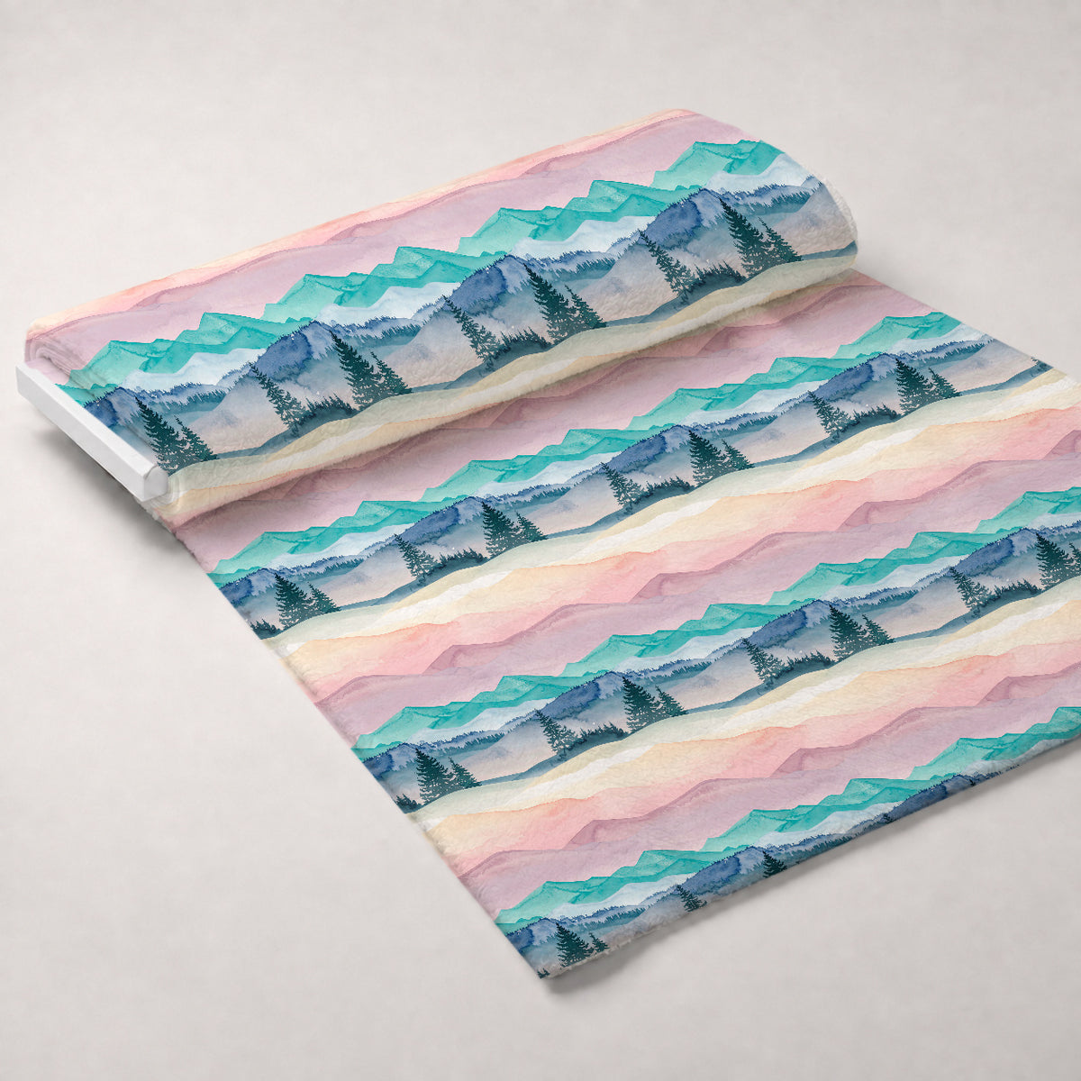 Blush Alpine Reverie Pattern 27 Minky Fabric — plush minky unrolled bolt preview (mv-minky-v1:bolt)