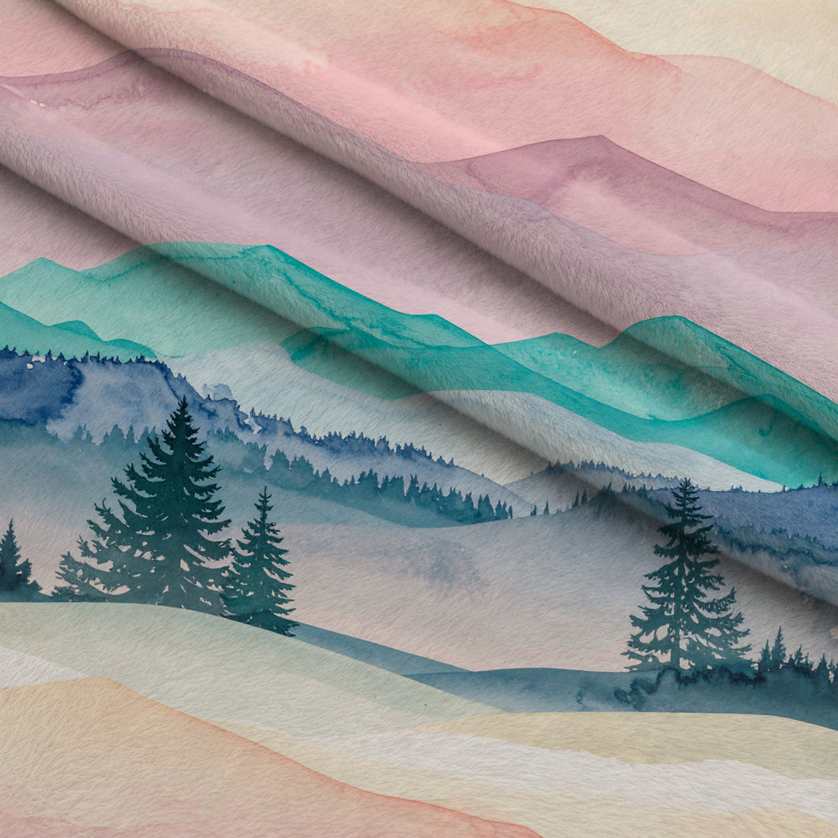 Blush Alpine Reverie Pattern 27 Minky Fabric — plush minky folded close-up preview (mv-minky-v1:lying)