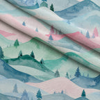 Blush Alpine Reverie Pattern 3 Minky Fabric — plush minky folded close-up preview (mv-minky-v1:lying)