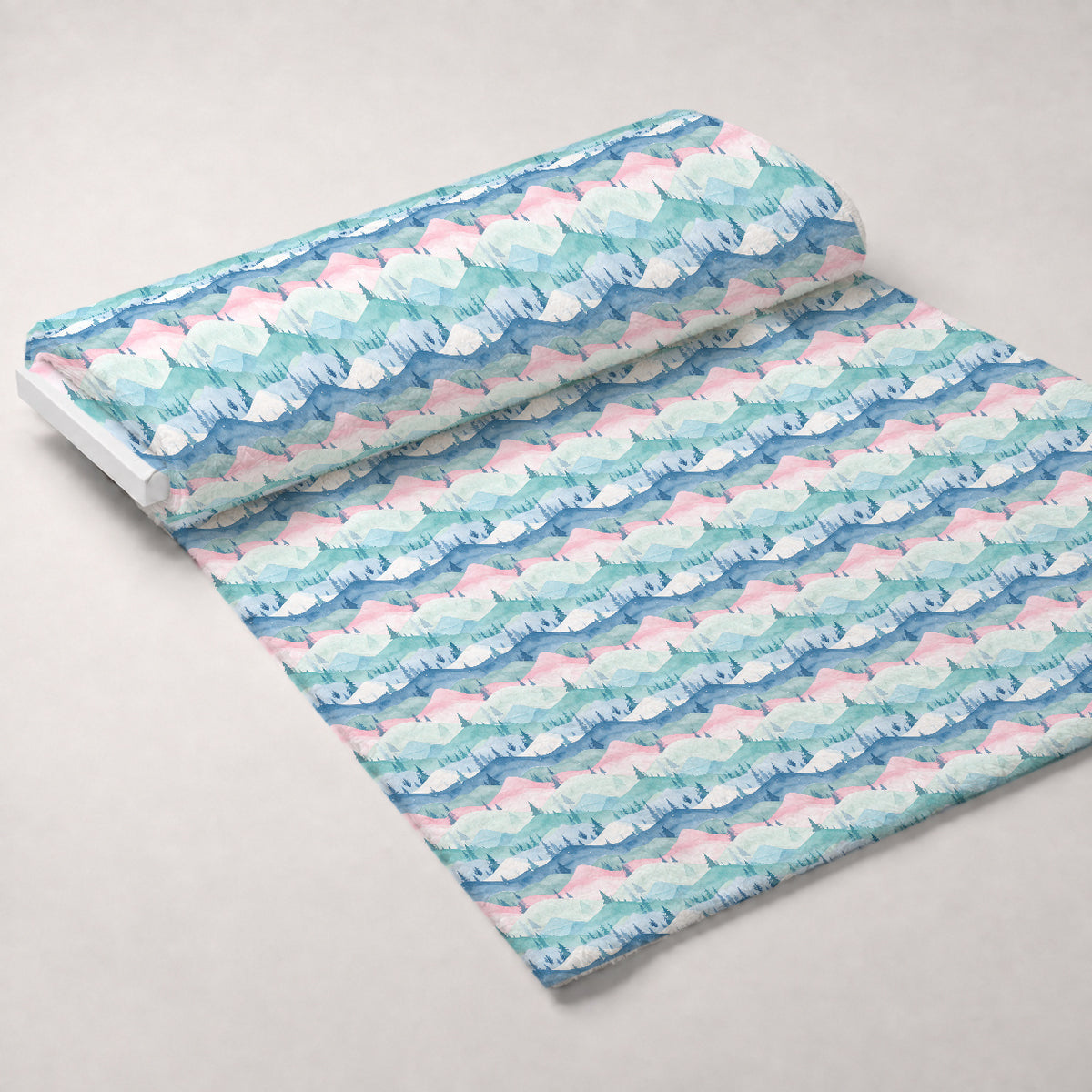Blush Alpine Reverie Pattern 4 Minky Fabric — plush minky unrolled bolt preview (mv-minky-v1:bolt)