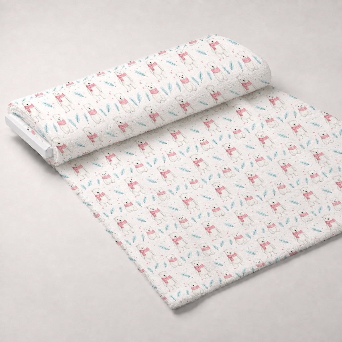 Blush Alpine Reverie Pattern 5 Minky Fabric — plush minky unrolled bolt preview (mv-minky-v1:bolt)