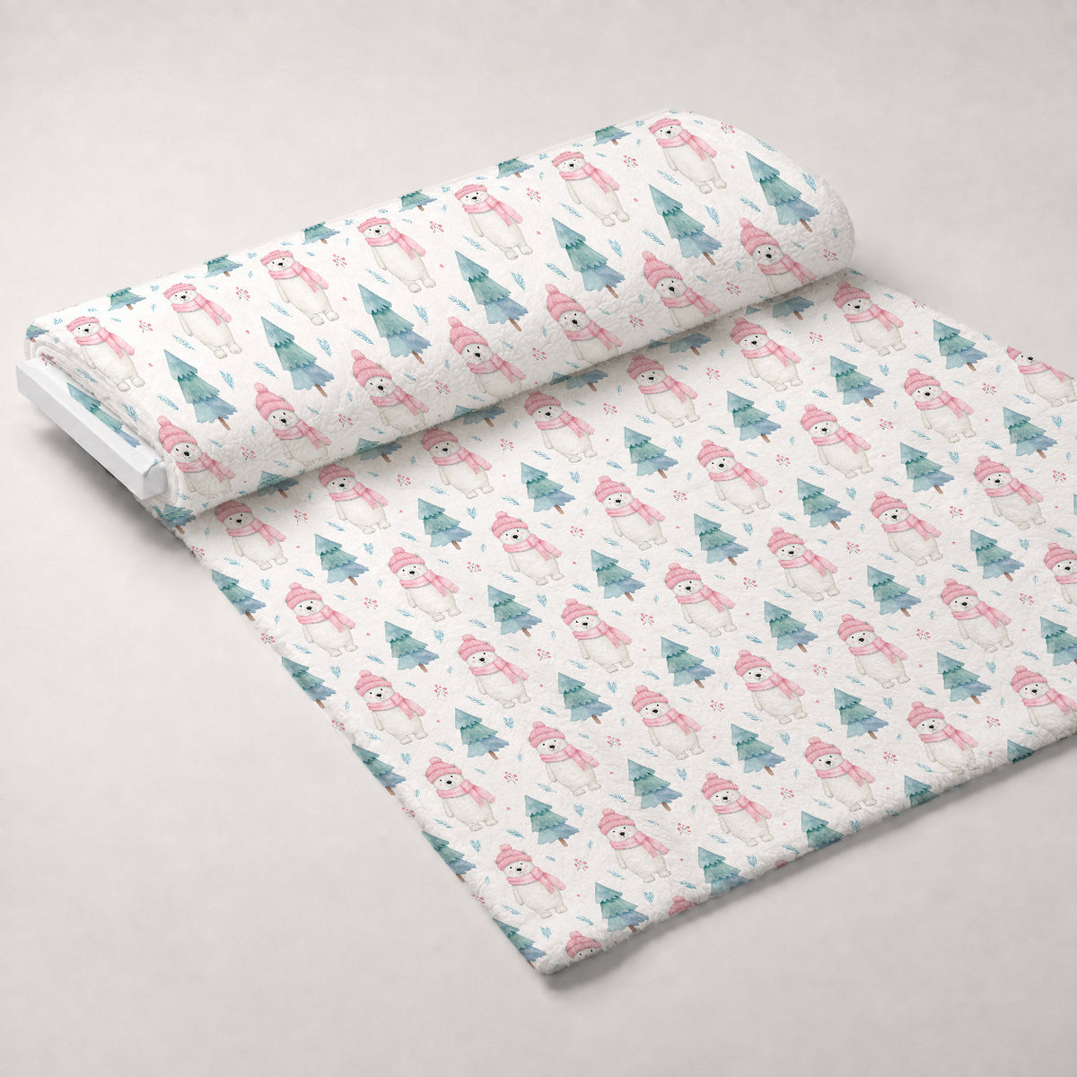 Blush Alpine Reverie Pattern 6 Minky Fabric — plush minky unrolled bolt preview (mv-minky-v1:bolt)