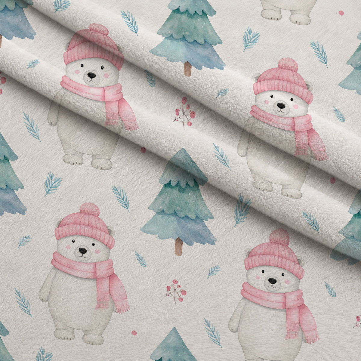 Blush Alpine Reverie Pattern 6 Minky Fabric — plush minky folded close-up preview (mv-minky-v1:lying)