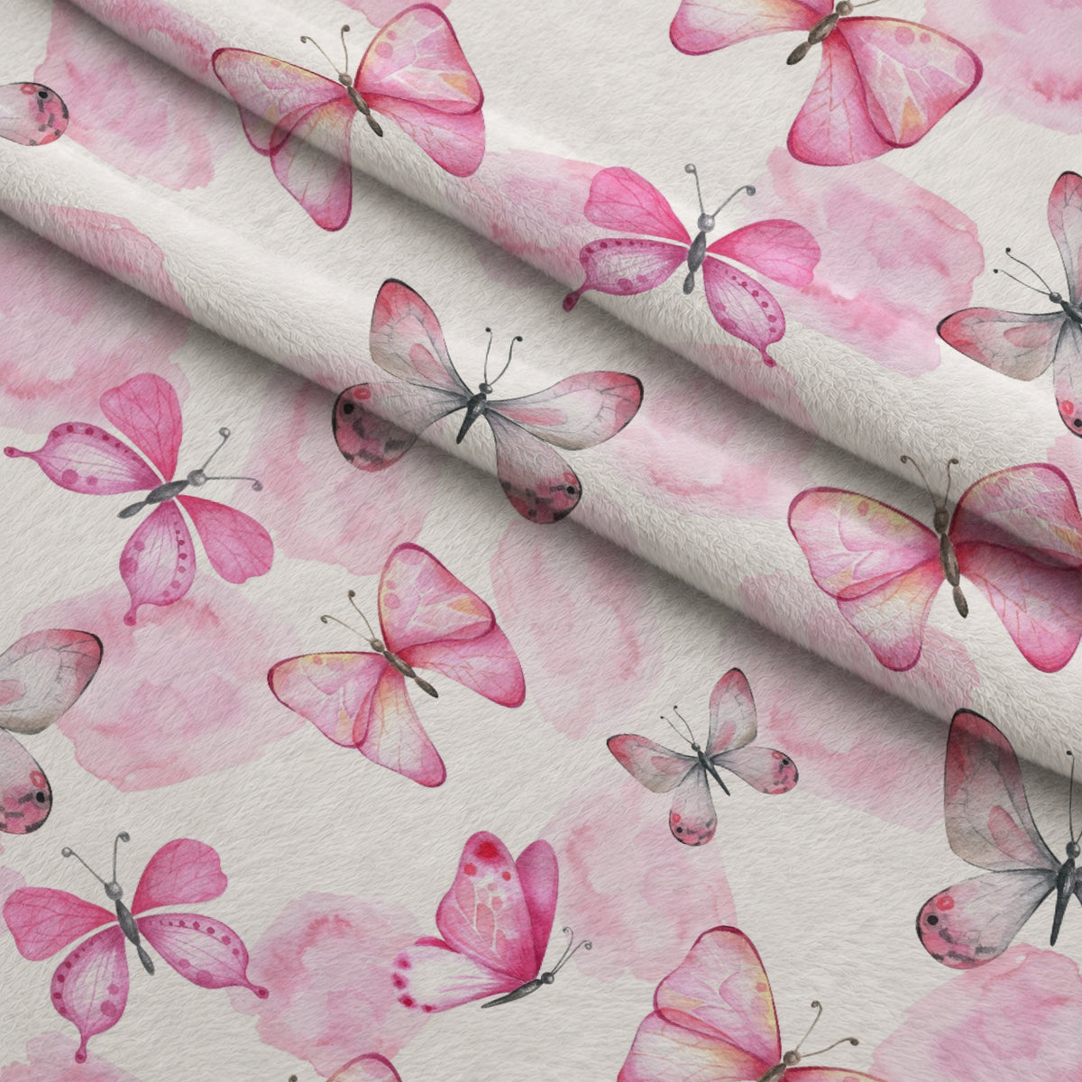 Blush Flutter Pattern 1 Minky Fabric — plush minky folded close-up preview (mv-minky-v1:lying)