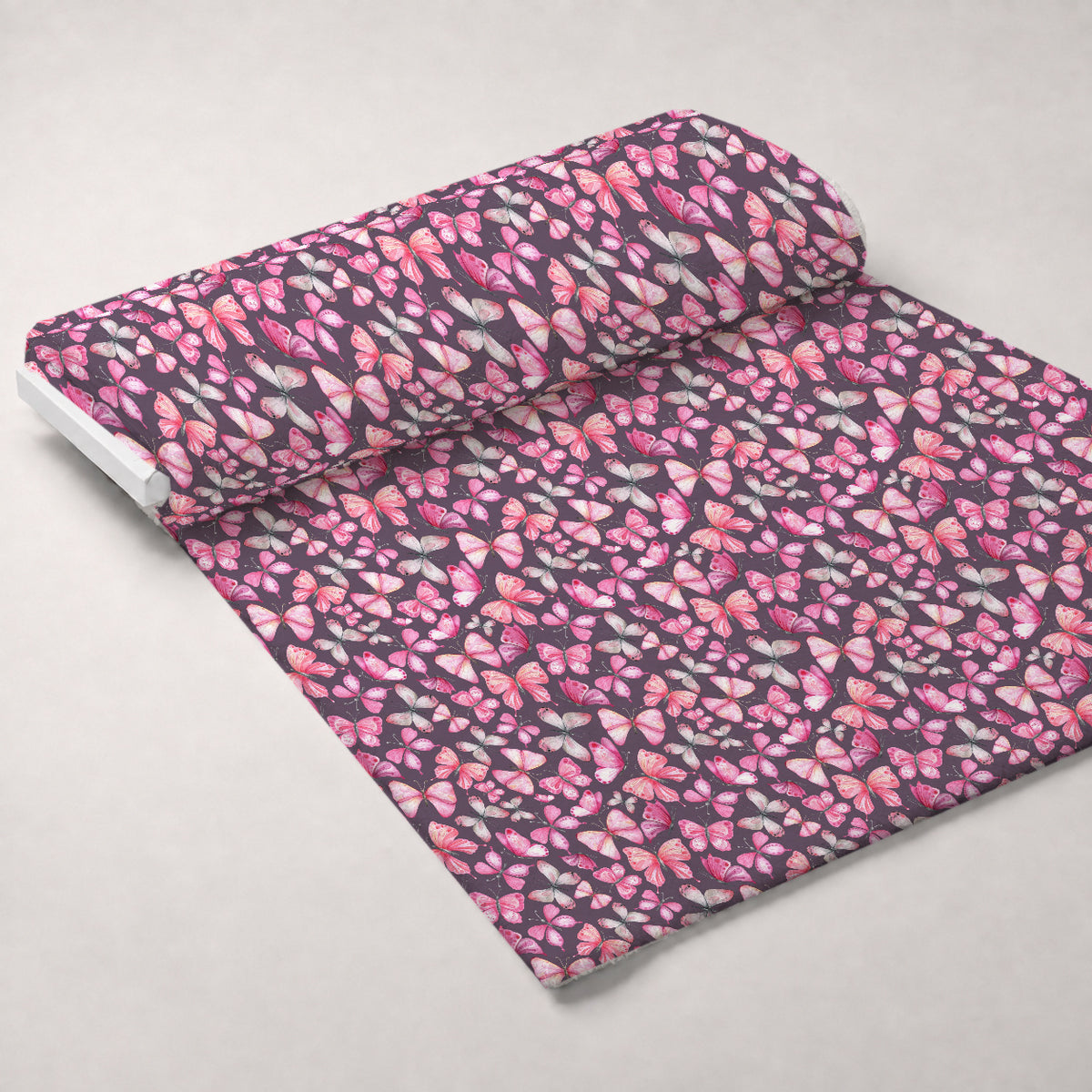 Blush Flutter Pattern 2 Minky Fabric — plush minky unrolled bolt preview (mv-minky-v1:bolt)
