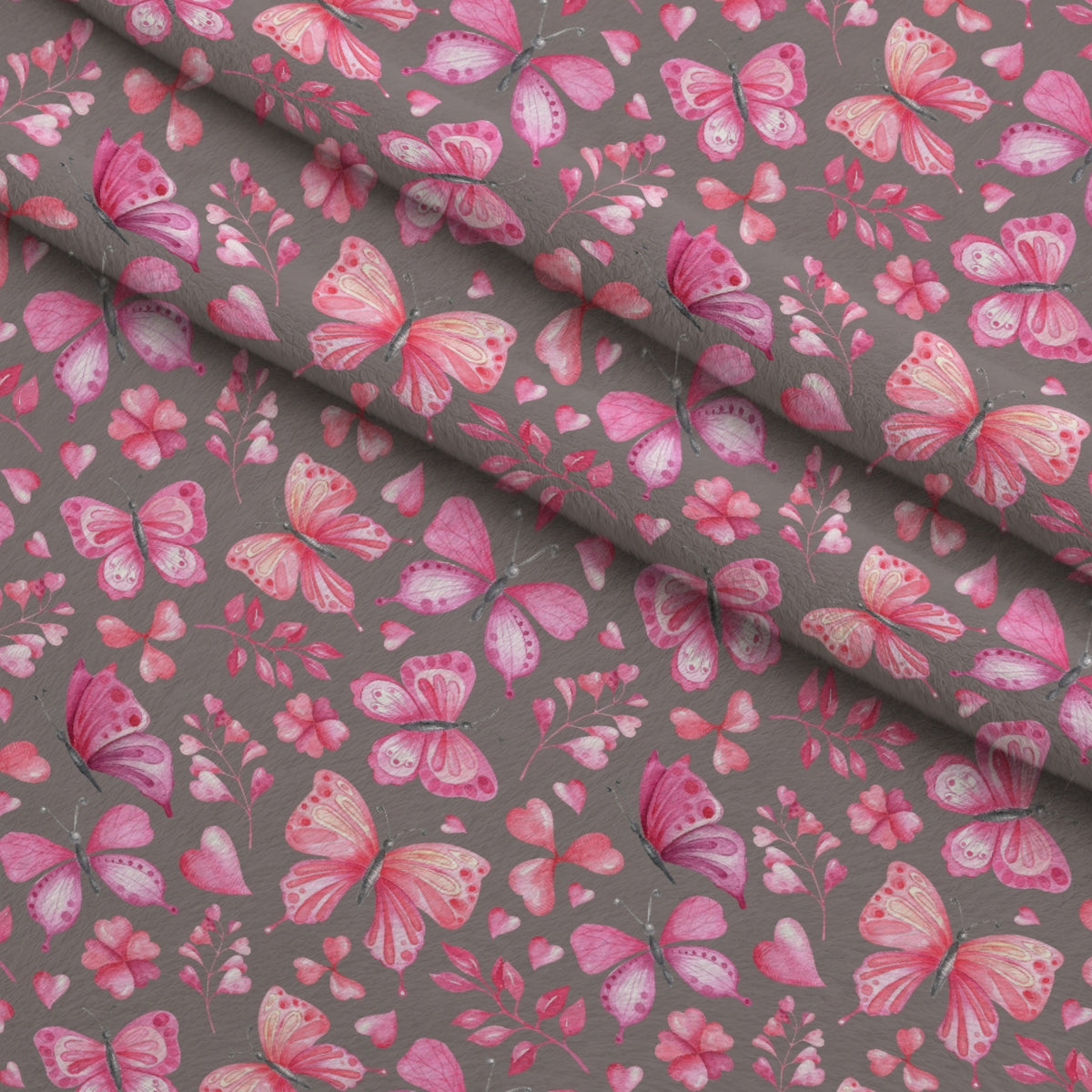 Blush Flutter Pattern 6 Minky Fabric — plush minky folded close-up preview (mv-minky-v1:lying)