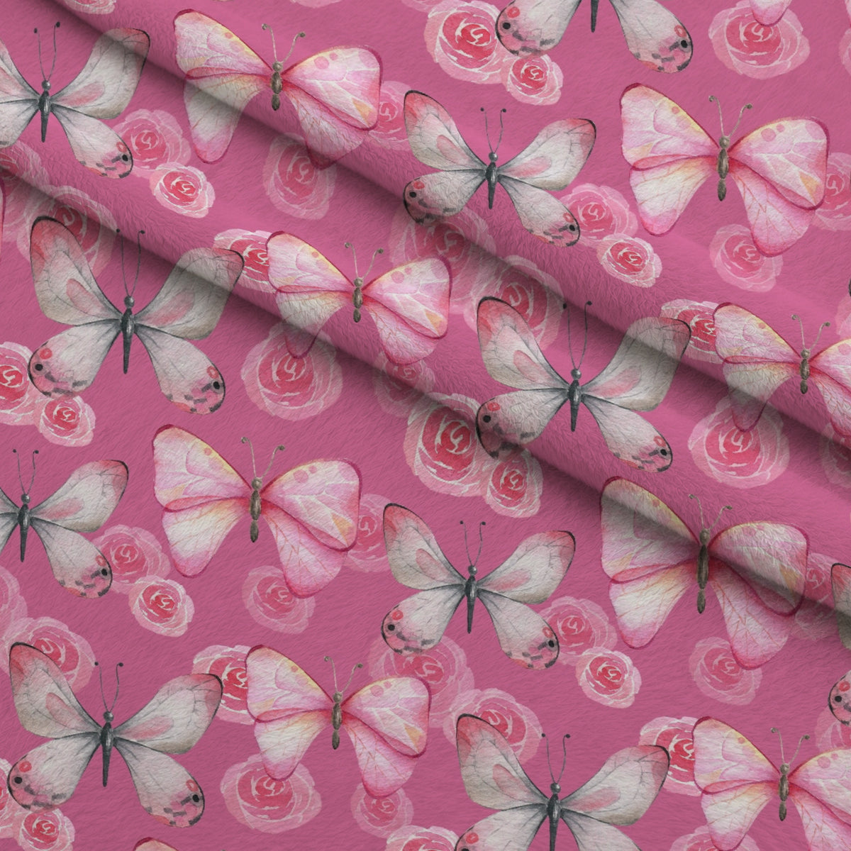 Blush Flutter Pattern 8 Minky Fabric — plush minky folded close-up preview (mv-minky-v1:lying)