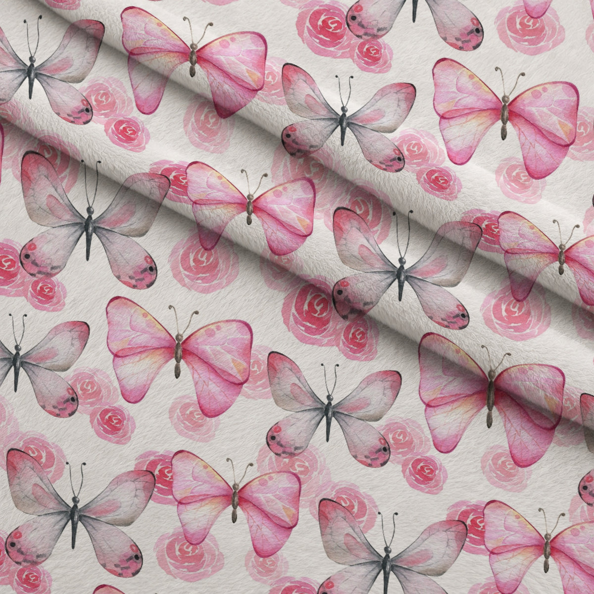 Blush Flutter Pattern 9 Minky Fabric — plush minky folded close-up preview (mv-minky-v1:lying)