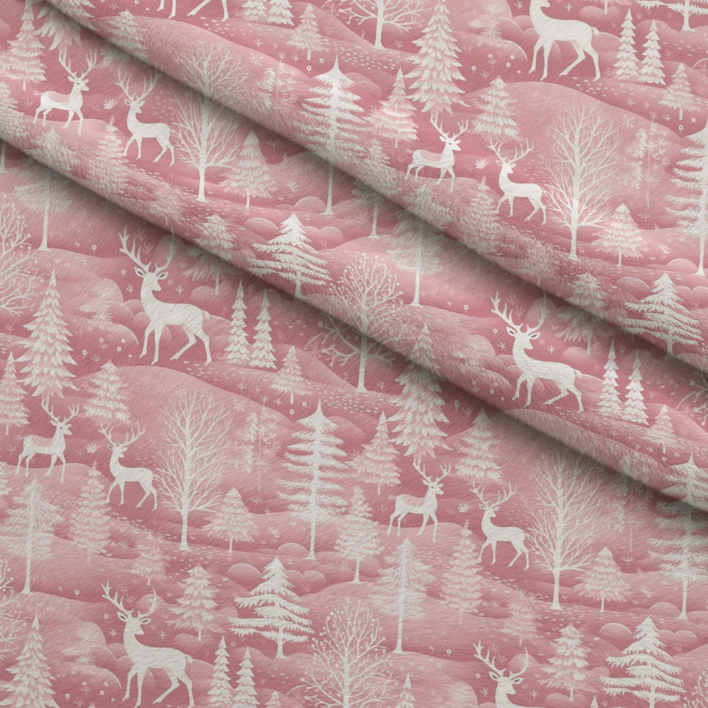 Blush Snowfall Pattern 10 Minky Fabric — plush minky folded close-up preview (mv-minky-v1:lying)
