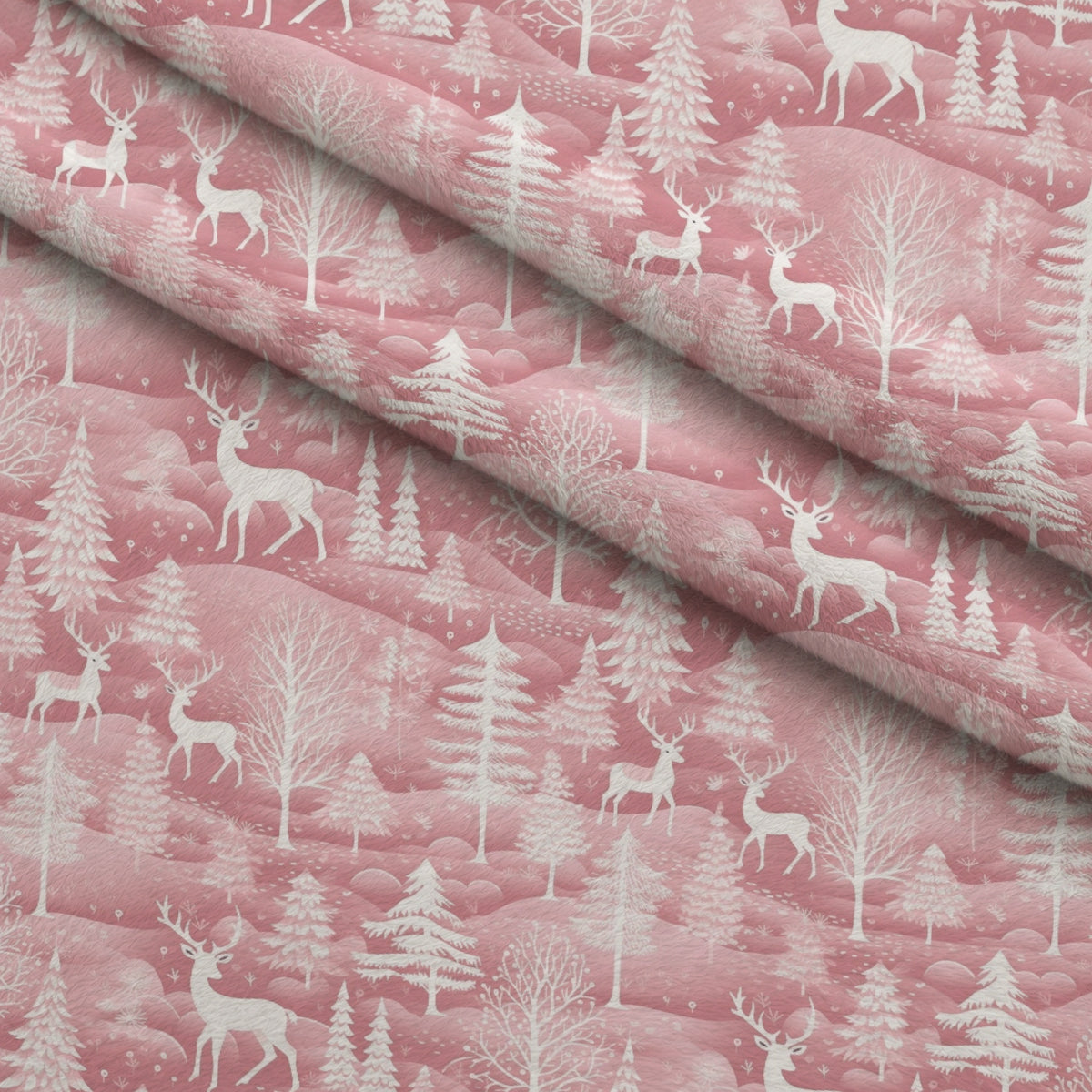 Blush Snowfall Pattern 10 Minky Fabric — plush minky folded close-up preview (mv-minky-v1:lying)