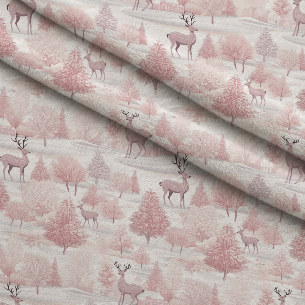 Blush Snowfall Pattern 17 Minky Fabric — plush minky folded close-up preview (mv-minky-v1:lying)