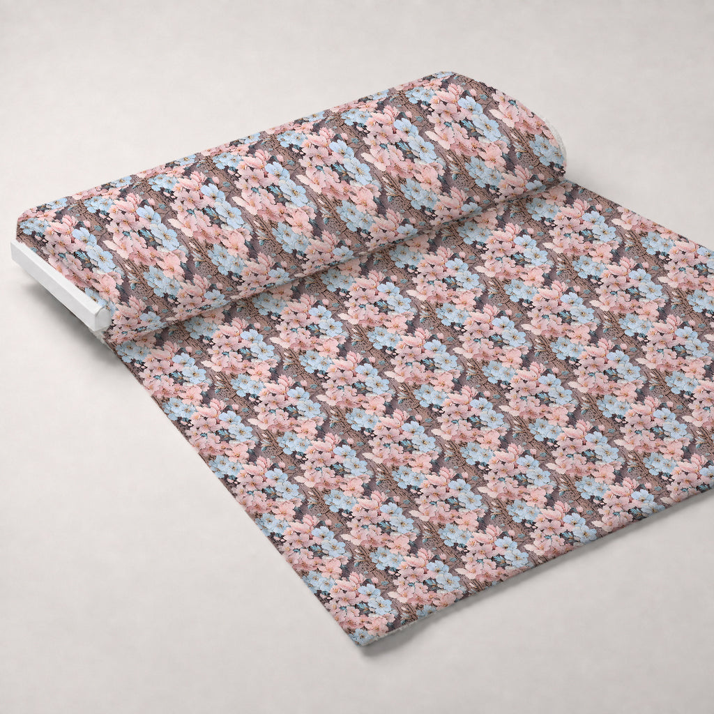 Blushwood Blossom Pattern 1 Minky Fabric — plush minky unrolled bolt preview (mv-minky-v1:bolt)