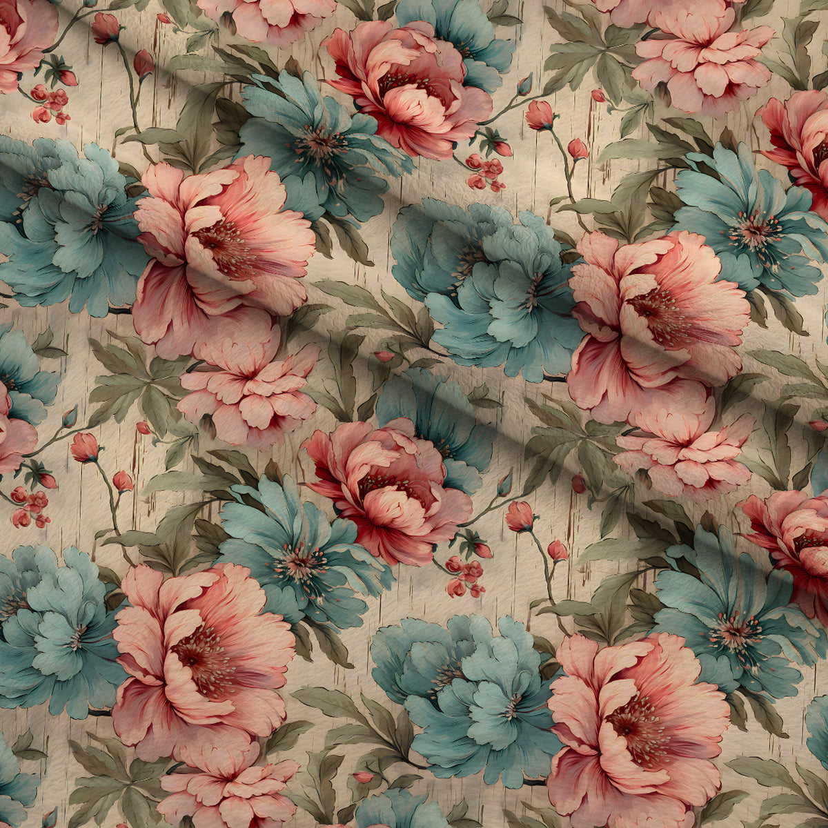 Blushwood Blossom Pattern 11 Minky Fabric — plush minky folded close-up preview (mv-minky-v1:lying)