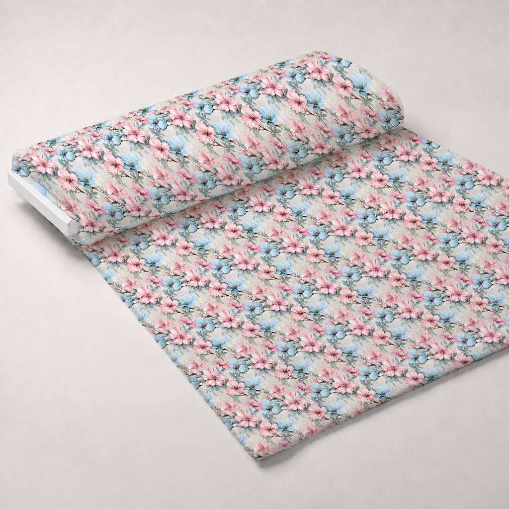Blushwood Blossom Pattern 12 Minky Fabric — plush minky unrolled bolt preview (mv-minky-v1:bolt)