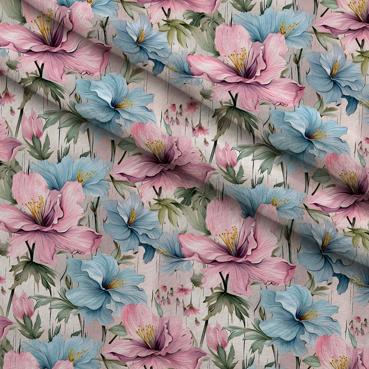 Blushwood Blossom Pattern 2 Minky Fabric — plush minky folded close-up preview (mv-minky-v1:lying)