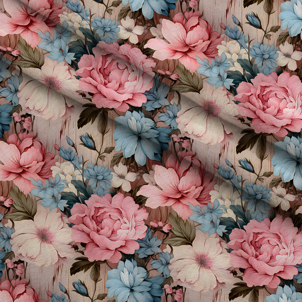 Blushwood Blossom Pattern 3 Minky Fabric — plush minky folded close-up preview (mv-minky-v1:lying)