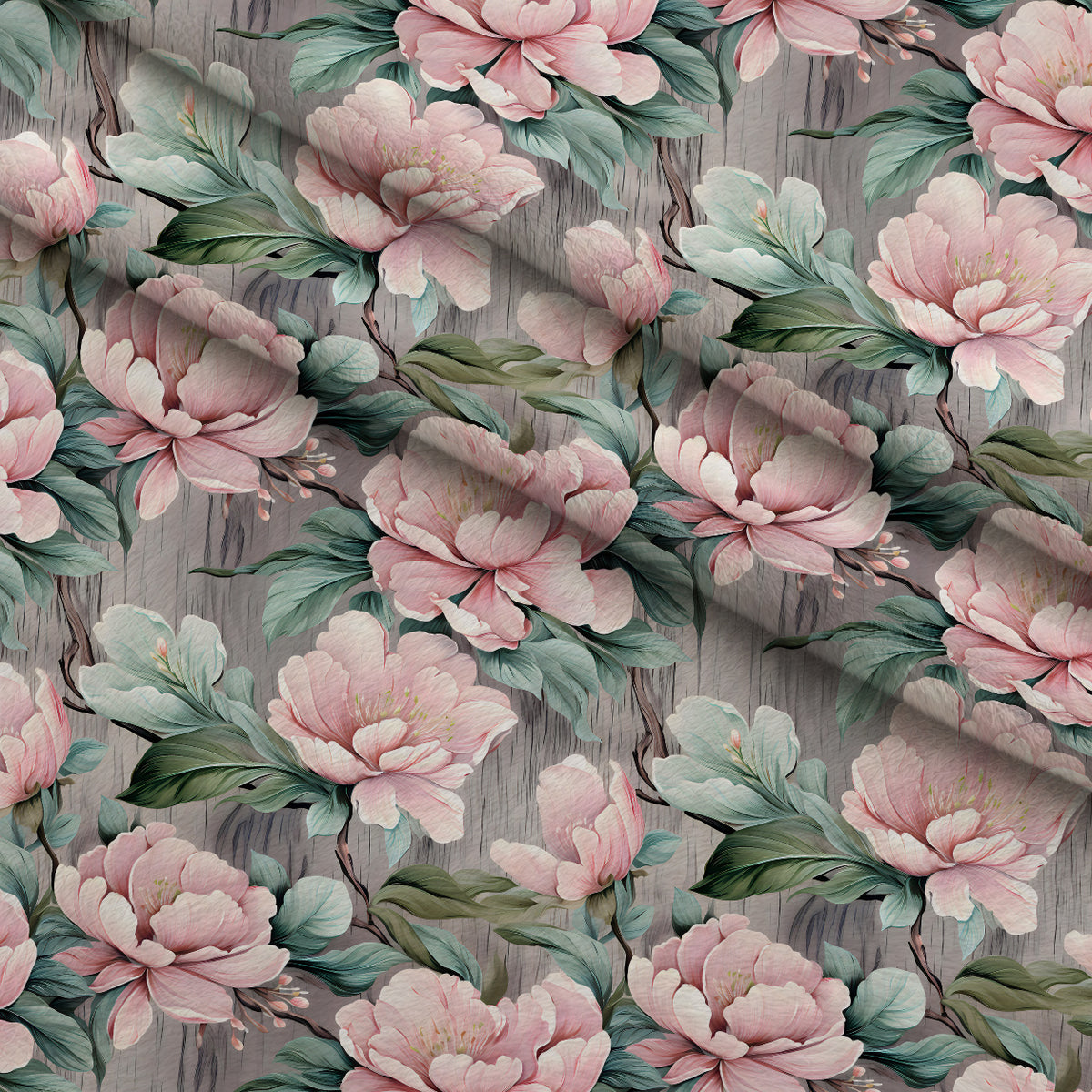 Blushwood Blossom Pattern 4 Minky Fabric — plush minky folded close-up preview (mv-minky-v1:lying)