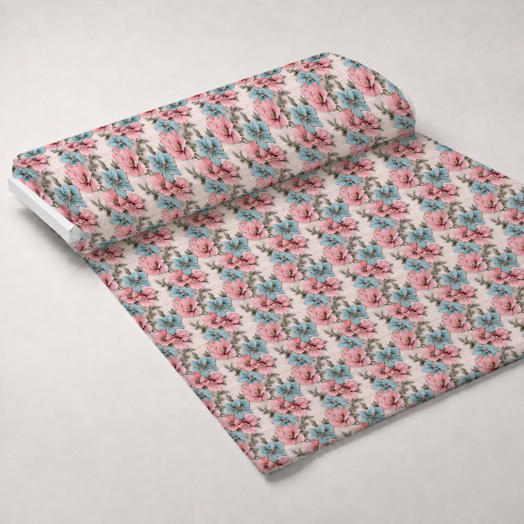 Blushwood Blossom Pattern 6 Minky Fabric — plush minky unrolled bolt preview (mv-minky-v1:bolt)