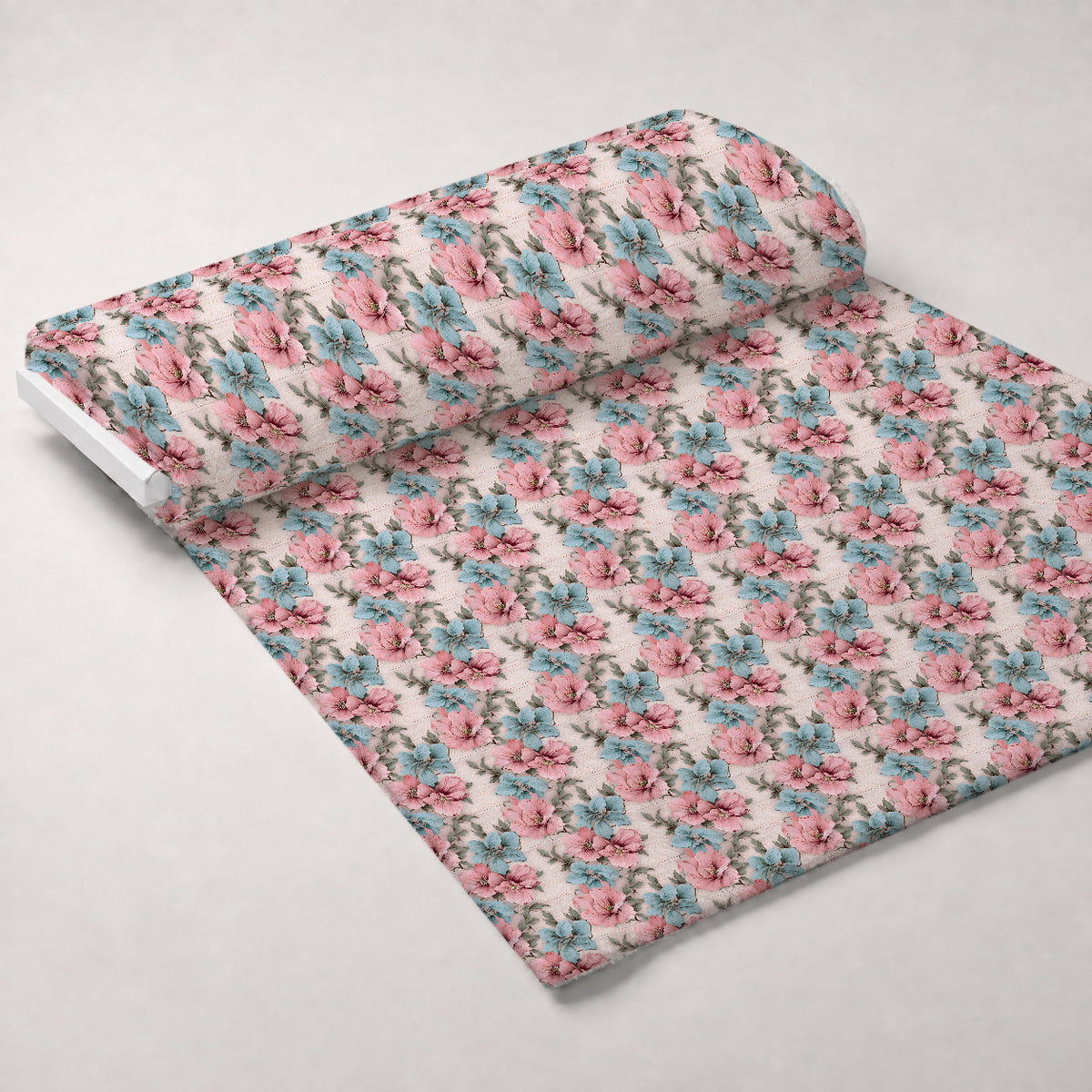 Blushwood Blossom Pattern 6 Minky Fabric — plush minky unrolled bolt preview (mv-minky-v1:bolt)