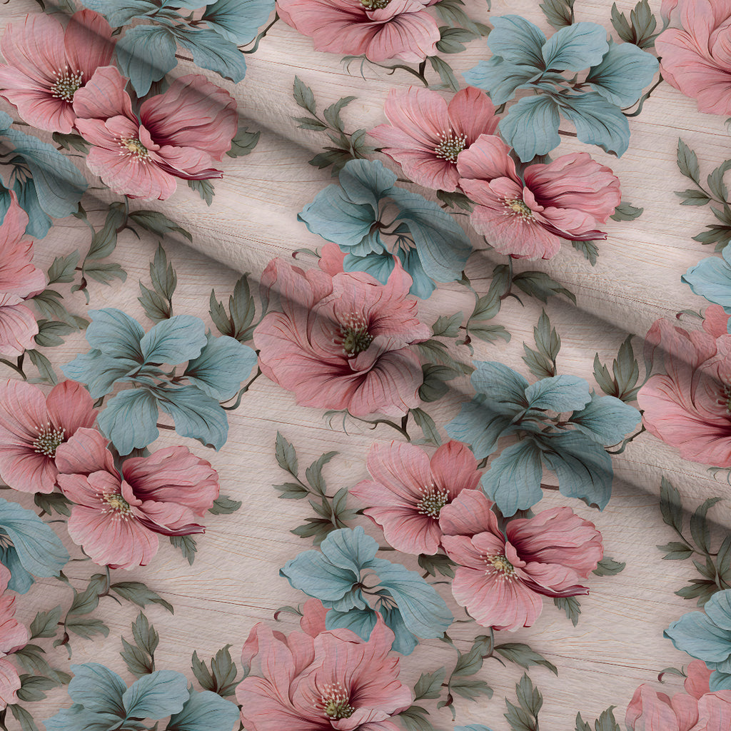 Blushwood Blossom Pattern 6 Minky Fabric — plush minky folded close-up preview (mv-minky-v1:lying)