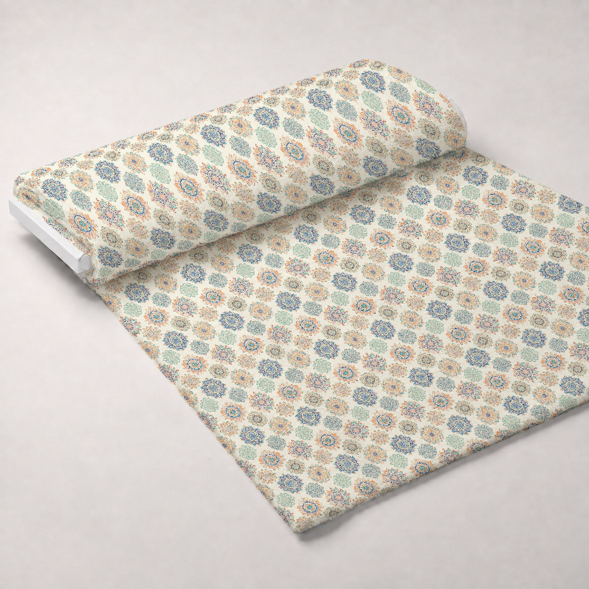 Boho Medallions Pattern 1 Minky Fabric — plush minky unrolled bolt preview (mv-minky-v1:bolt)