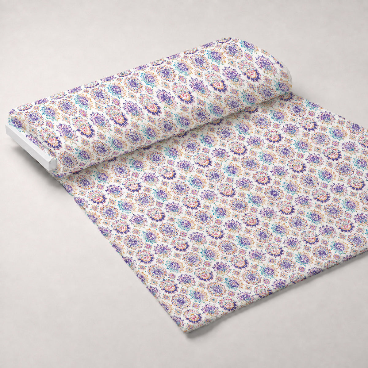 Boho Medallions Pattern 6 Minky Fabric — plush minky unrolled bolt preview (mv-minky-v1:bolt)