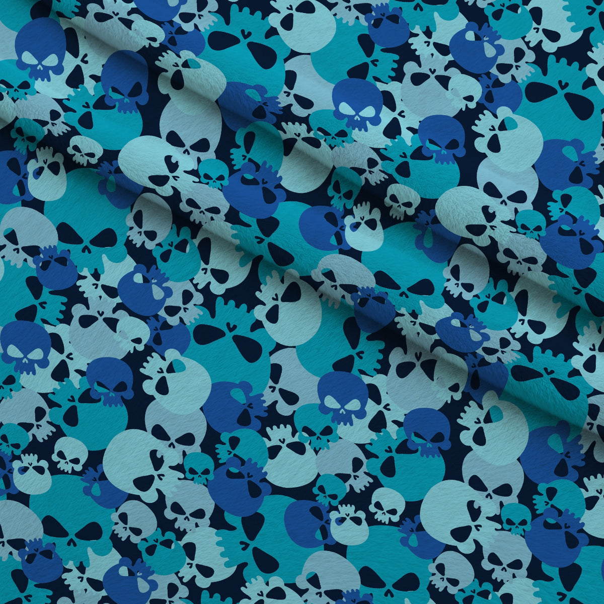 Bone Brigade Pattern 12 Minky Fabric — plush minky folded close-up preview (mv-minky-v1:lying)