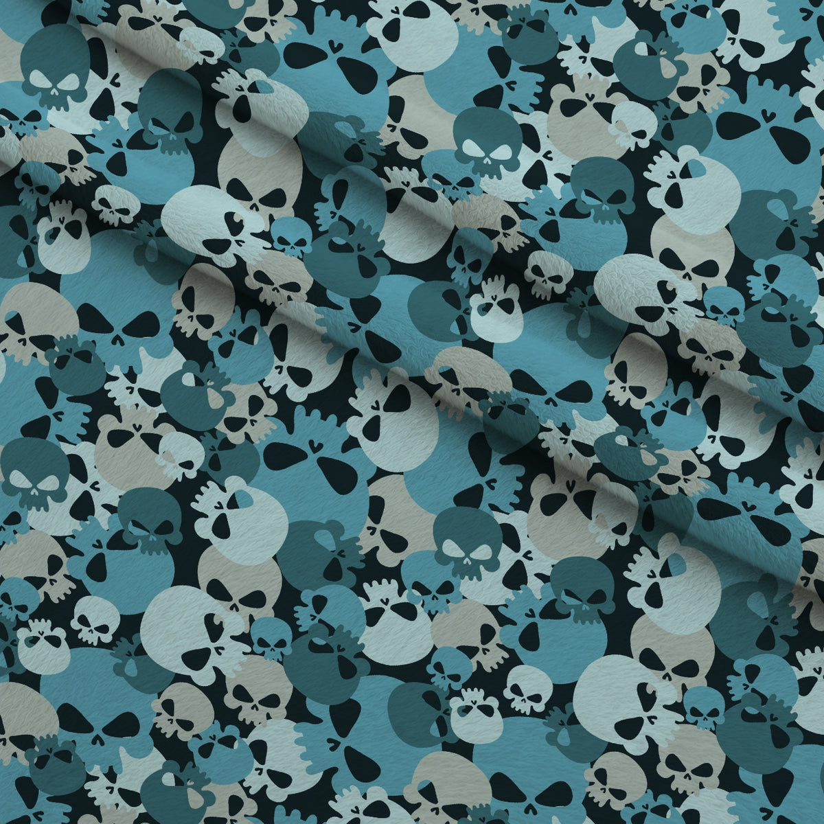 Bone Brigade Pattern 13 Minky Fabric — plush minky folded close-up preview (mv-minky-v1:lying)