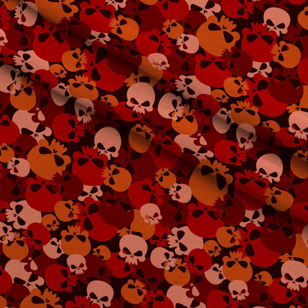 Bone Brigade Pattern 3 Minky Fabric — plush minky folded close-up preview (mv-minky-v1:lying)