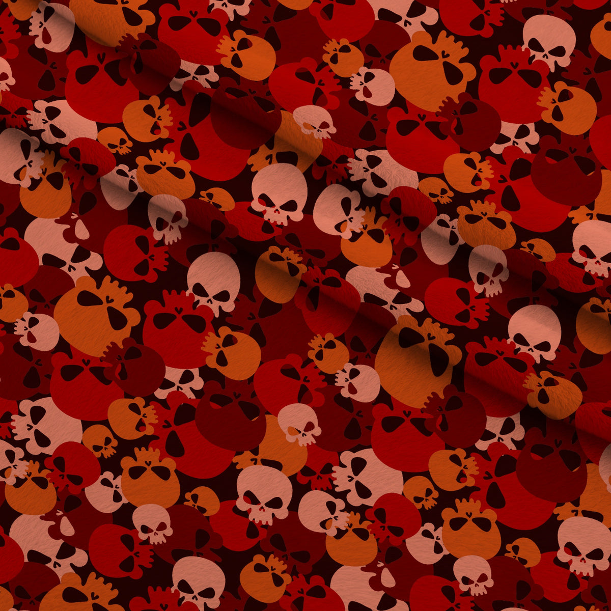 Bone Brigade Pattern 3 Minky Fabric — plush minky folded close-up preview (mv-minky-v1:lying)