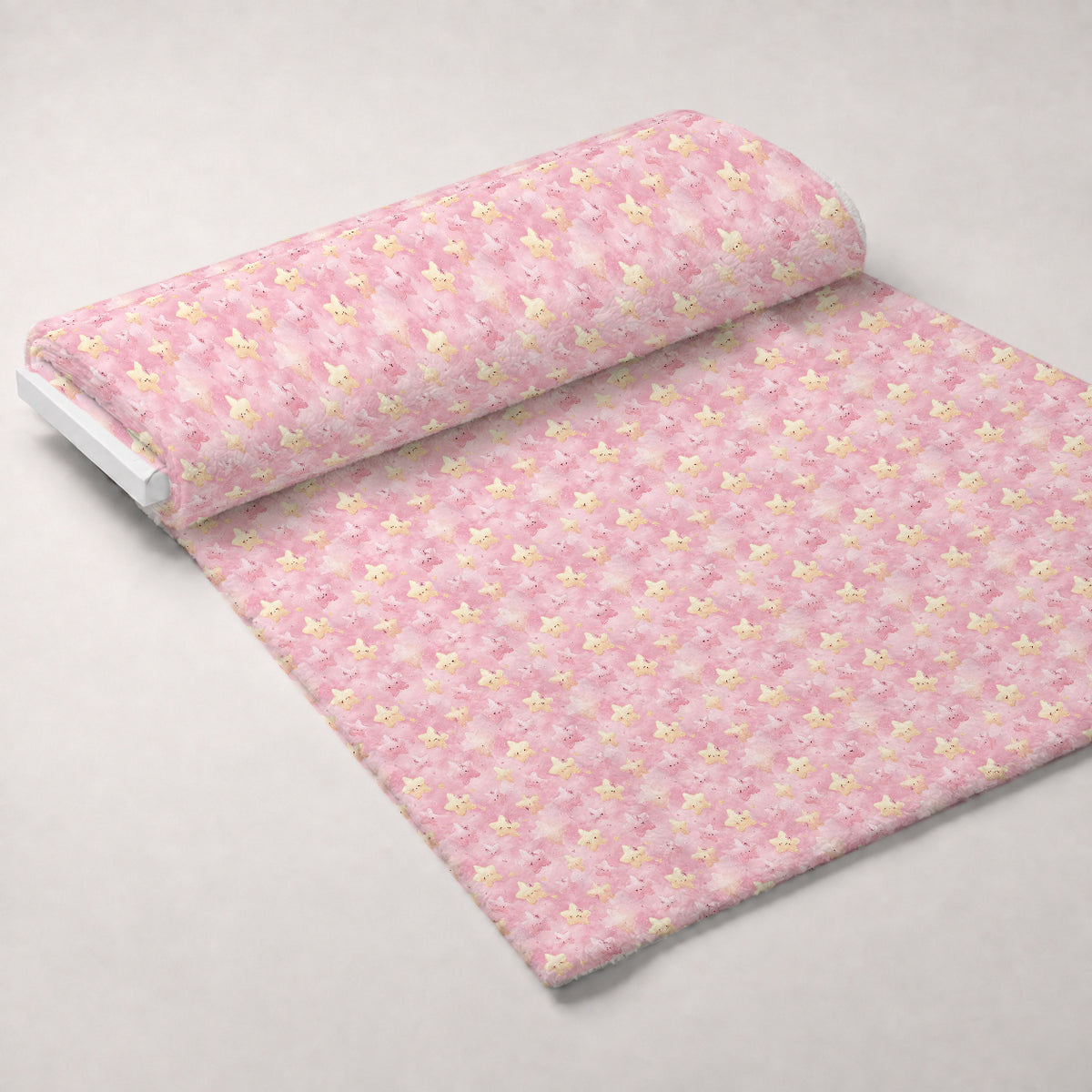 Bows and Blooms Pattern 2 Minky Fabric — plush minky unrolled bolt preview (mv-minky-v1:bolt)