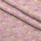 Bows and Blooms Pattern 2 Minky Fabric — plush minky folded close-up preview (mv-minky-v1:lying)