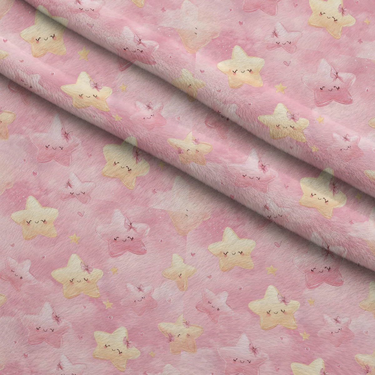 Bows and Blooms Pattern 2 Minky Fabric — plush minky folded close-up preview (mv-minky-v1:lying)
