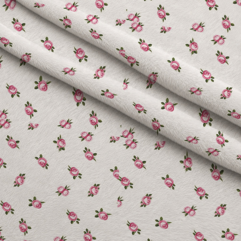 Bows and Blooms Pattern 3 Minky Fabric — plush minky folded close-up preview (mv-minky-v1:lying)