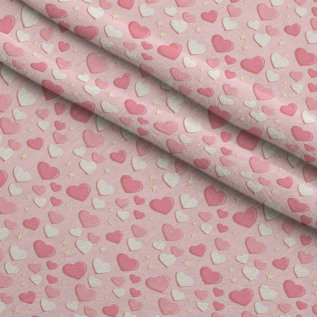 Bows and Blooms Pattern 4 Minky Fabric — plush minky folded close-up preview (mv-minky-v1:lying)