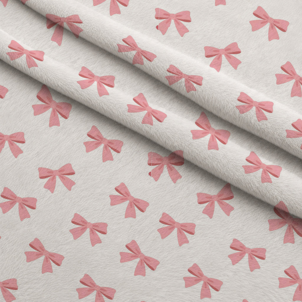 Bows and Blooms Pattern 9 Minky Fabric — plush minky folded close-up preview (mv-minky-v1:lying)