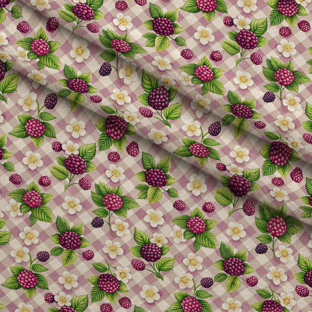 Bramble Garden Reverie Pattern 12 Minky Fabric — plush minky folded close-up preview (mv-minky-v1:lying)