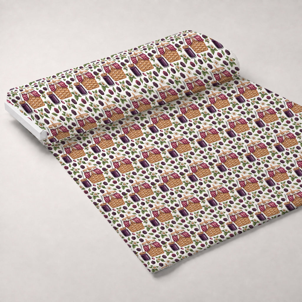 Bramble Garden Reverie Pattern 8 Minky Fabric — plush minky unrolled bolt preview (mv-minky-v1:bolt)