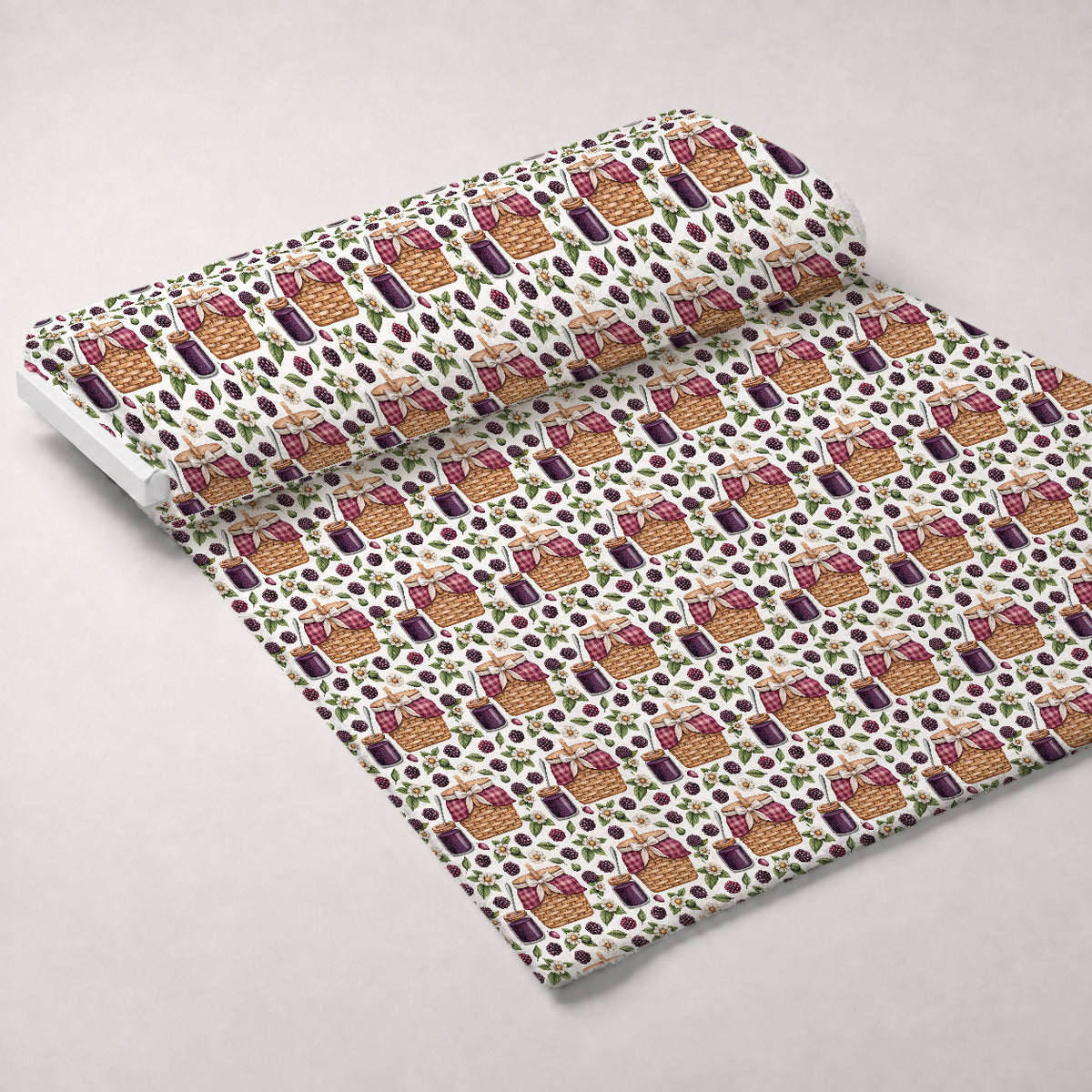 Bramble Garden Reverie Pattern 8 Minky Fabric — plush minky unrolled bolt preview (mv-minky-v1:bolt)