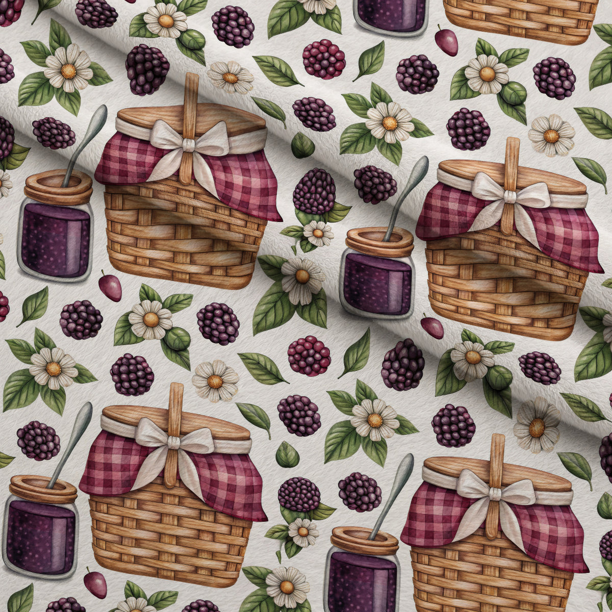 Bramble Garden Reverie Pattern 8 Minky Fabric — plush minky folded close-up preview (mv-minky-v1:lying)