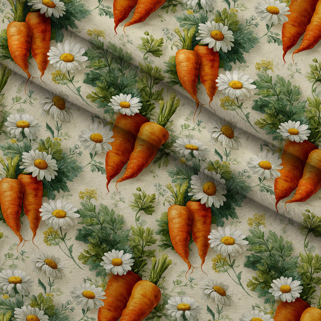 Bunny Blooms Pattern 10 Minky Fabric — plush minky folded close-up preview (mv-minky-v1:lying)