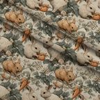 Bunny Blooms Pattern 11 Minky Fabric — plush minky folded close-up preview (mv-minky-v1:lying)