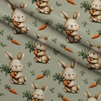 Bunny Blooms Pattern 13 Minky Fabric — plush minky folded close-up preview (mv-minky-v1:lying)
