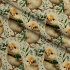 Bunny Blooms Pattern 14 Minky Fabric — plush minky folded close-up preview (mv-minky-v1:lying)