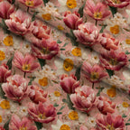 Bunny Blooms Pattern 22 Minky Fabric — plush minky folded close-up preview (mv-minky-v1:lying)