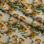 Bunny Blooms Pattern 23 Minky Fabric — plush minky folded close-up preview (mv-minky-v1:lying)