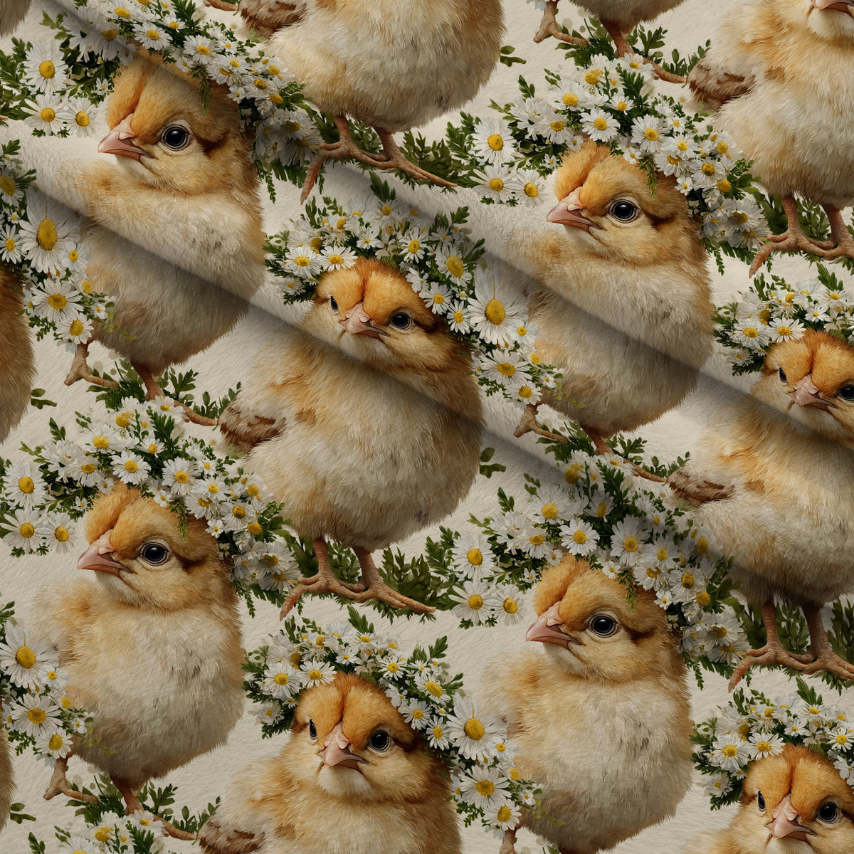 Bunny Blooms Pattern 24 Minky Fabric — plush minky folded close-up preview (mv-minky-v1:lying)