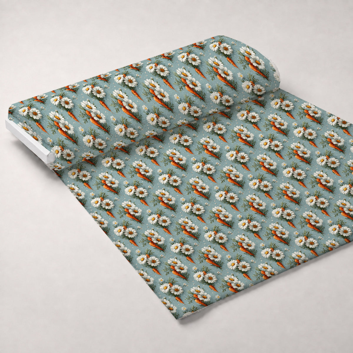 Bunny Blooms Pattern 27 Minky Fabric — plush minky unrolled bolt preview (mv-minky-v1:bolt)